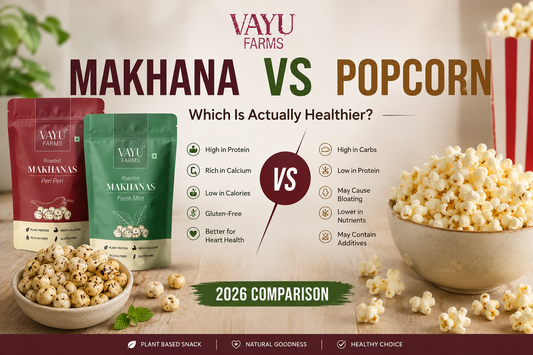 Makhana vs Popcorn: Which Is Actually Healthier? (2026 Comparison)