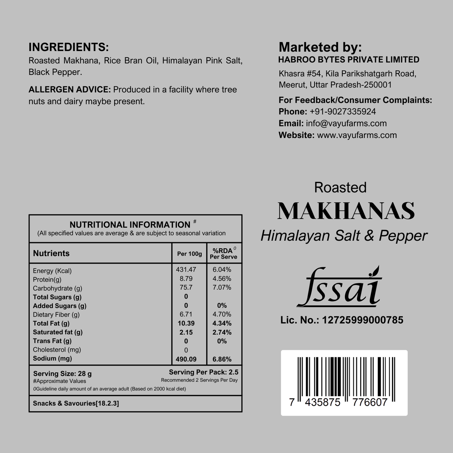 Himalyan Salt & Pepper Makhana