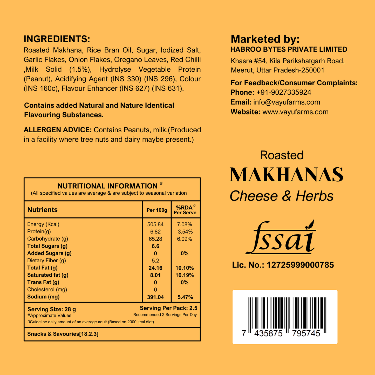 Cheese & Herbs Makhana