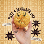 Cheese and herbs makhana pouch on a cosy background by Vayu Farms