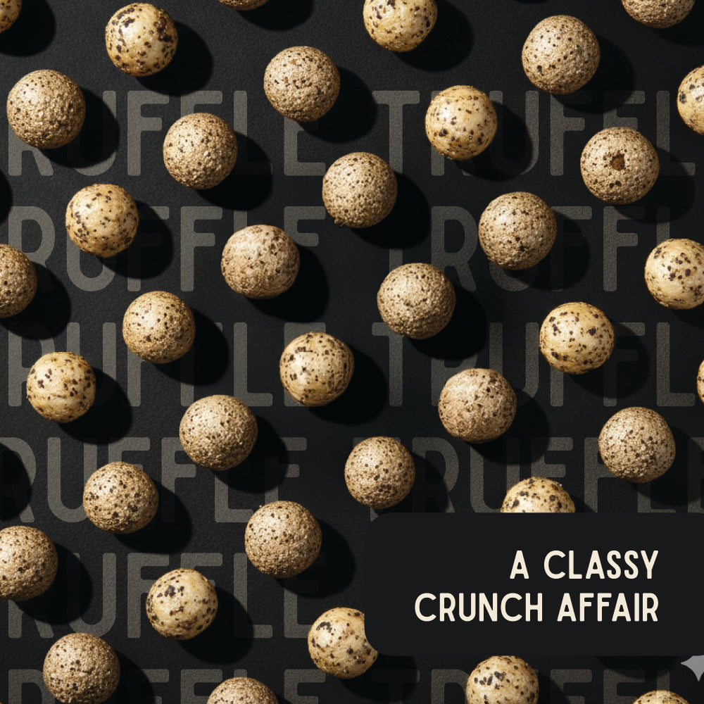 Close-up of truffle flavoured roasted lotus seeds by Vayu Farms