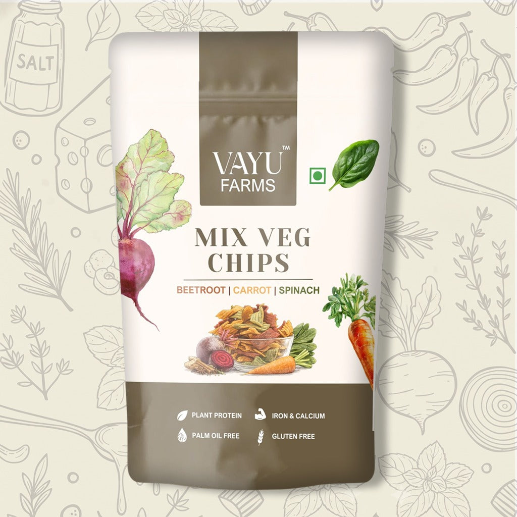 Mixed Vegetable Chips (Beetroot, Carrot and Spinach)